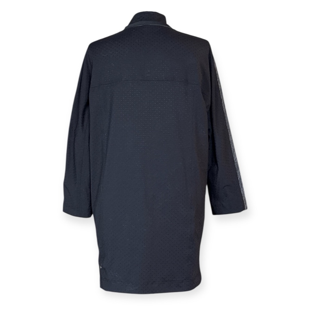 LULULEMON XS SHINE DOT BLACK DIAMOND JACQUARD SPACE DYE BLACK COCOON CAR COAT - Picture 10 of 14